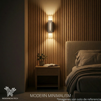 Aplique de Pared Vertical Plata | Luminaria LED Minimalista