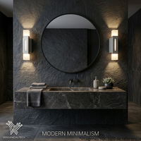 Aplique de Pared Vertical Plata | Luminaria LED Minimalista
