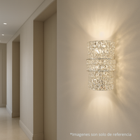 Aplique de Pared LED Luminiere Cilíndrico Cristal D210 Decorativo Interior
