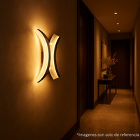 Aplique de Pared LED Luminiere Mariposa Acabado Cromado Decorativo