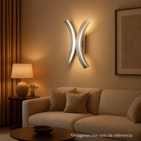 Aplique de Pared LED Luminiere Mariposa Acabado Cromado Decorativo