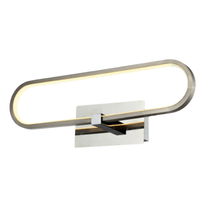 Aplique de Pared LED Oval Niquel Luminiere — Lampara Decorativa Silicona 28cm