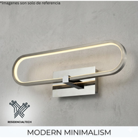 Aplique de Pared LED Oval Niquel Luminiere — Lampara Decorativa Silicona 28cm
