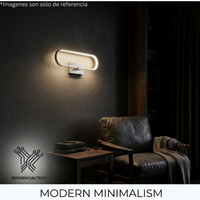 Aplique de Pared LED Oval Niquel Luminiere — Lampara Decorativa Silicona 28cm