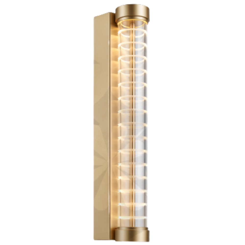 Aplique de Pared LED Vertical Oro Luminiere — Lampara Decorativa Cilindrica 25cm