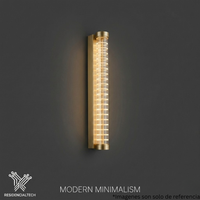 Aplique de Pared LED Vertical Oro Luminiere — Lampara Decorativa Cilindrica 25cm