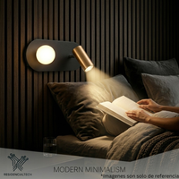 Aplique Oval Negro Arena | Luminaria LED Doble Foco Industrial-Chic