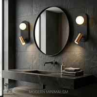 Aplique Oval Negro Arena | Luminaria LED Doble Foco Industrial-Chic
