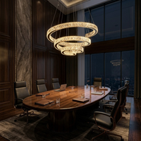 Candil LED 4 Espirales Cristal Oro Luminiere — 180W Gran Formato D60cm