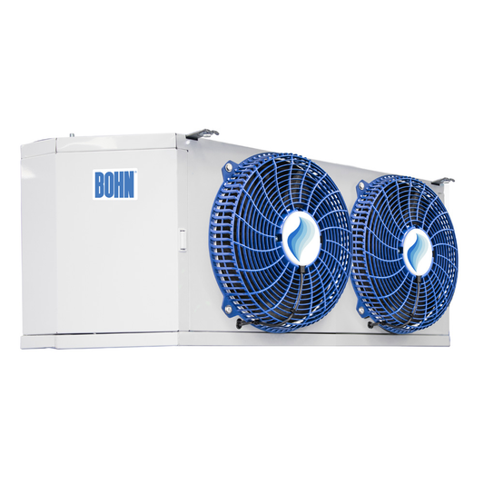 Unidad Evaporadora Deshielo Por Aire BOHN 2 Ventiladores Perfil Bajo 7MBtu 220v MEL070U2S6A